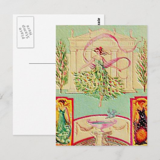 Maiden Goddess Athena Postkarte (Vorne/Hinten)