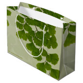 Maiden Hair Fern Frond Große Geschenktüte (Rückseite Schrägansicht)