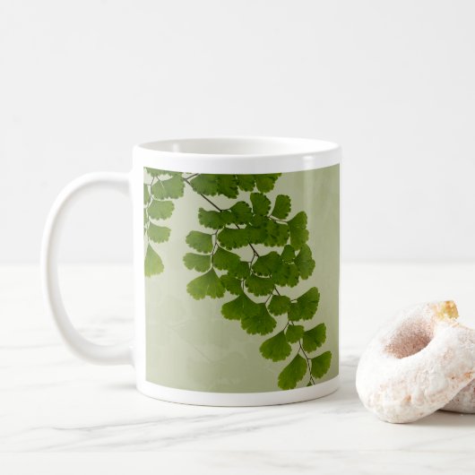 Maiden Hair Fern Frond Kaffeetasse (Mit Donut)