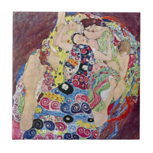 Maiden (Jungfrau), Gustav Klimt, Vintager Jugendst Fliese