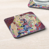 Maiden (Jungfrau), Gustav Klimt, Vintager Jugendst Getränkeuntersetzer (Linke Seite)