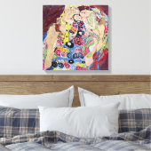 Maiden (Jungfrau), Gustav Klimt, Vintager Jugendst Leinwanddruck (Insitu (Schlafzimmer))