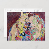 Maiden (Jungfrau), Gustav Klimt, Vintager Jugendst Postkarte (Vorne/Hinten)