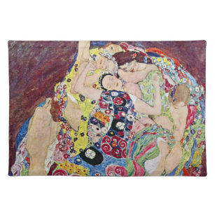 Maiden (Jungfrau), Gustav Klimt, Vintager Jugendst Tischset