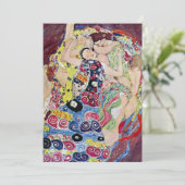 Maiden (Jungfrau), Klimt, Jugendstil-Brautparty Einladung (Stehend Vorderseite)