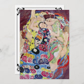 Maiden (Jungfrau), Klimt, Jugendstil-Brautparty Einladung (Vorne/Hinten)