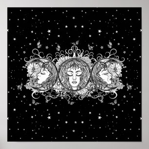 Maiden Mother Crone - Triple Moon Poster