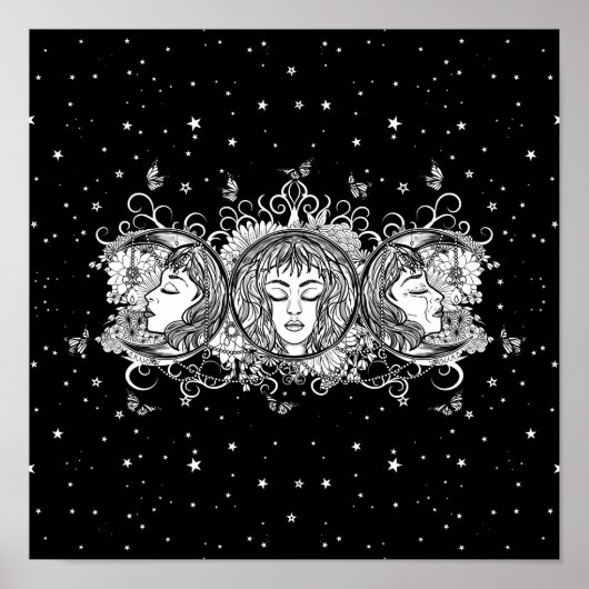 Maiden Mother Crone - Triple Moon Poster (Vorne)