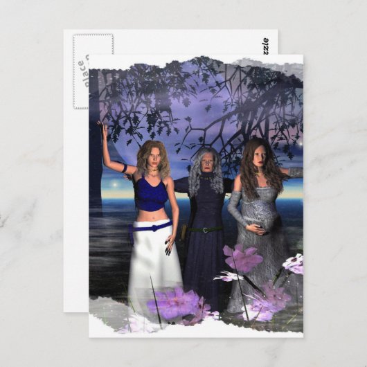 Maiden, Mutter und Krone Postkarte (Vorne/Hinten)