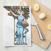 Maiden Picking Orange Geschirrtuch (Viertel Falte)