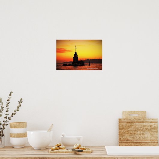 Maiden Tower .Istanbul Türkei Poster (Küche)