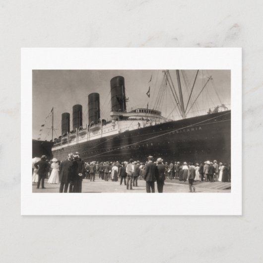 Maiden Voyage of RMS Lusitania, 13. September 1907 Postkarte (Vorderseite)