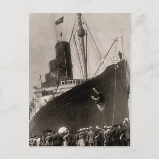 Maiden Voyage of RMS Lusitania, 13. September 1907 Postkarte (Vorderseite)