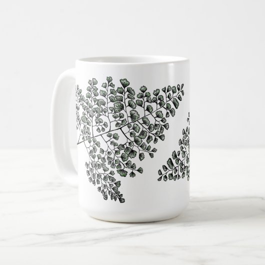 Maidenhair Farn Kaffeetasse (Vorderseite Links)