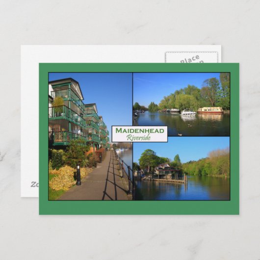 Maidenhead Riverside Postcard Postkarte (Vorne/Hinten)