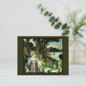 Maidens und Unicorns Postkarte (Stehend Vorderseite)