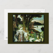 Maidens und Unicorns Postkarte (Vorne/Hinten)