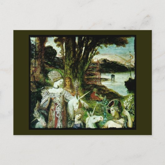 Maidens und Unicorns Postkarte (Vorderseite)