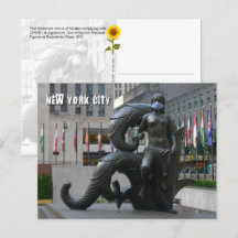 Maidin mit Gesichtsmaske - NYC H Postkarte