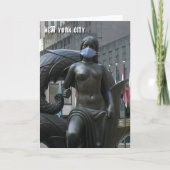 Maidin mit Gesichtsmaske - NYC-Karte Karte (Vorderseite)