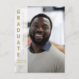 MaIe Graduate Abschluss Einladung Einfaches Foto Postkarte