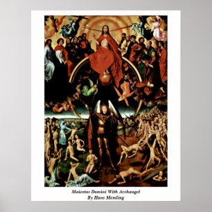 Maiestas Domini mit Erzengel von Hans Memling Poster
