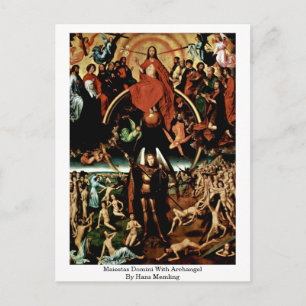 Maiestas Domini mit Erzengel von Hans Memling Postkarte