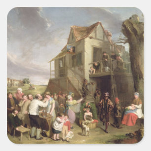 Maifeiertag, c.1811-12 (Öl auf Leinwand) Quadratischer Aufkleber