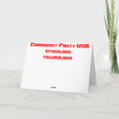 Maifeiertags-Gruß-Karte Karte (Rückseite)