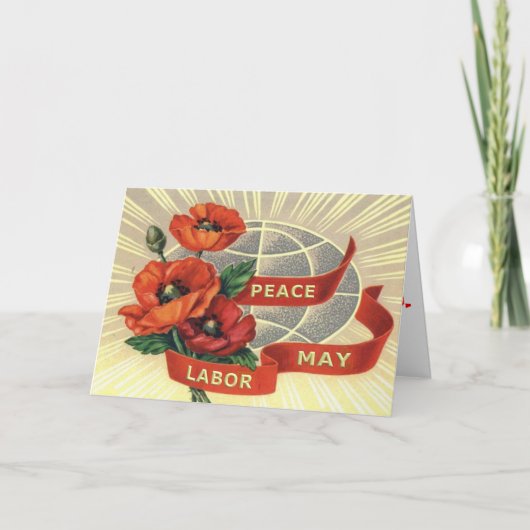 Maifeiertags-Gruß-Karte Karte (Vorderseite)