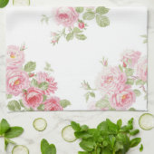 Maifeiertags-Sommer-Rosen Leinen geblichen Küchentuch (Gefaltet)