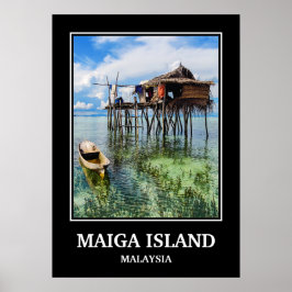 MAIGA ISLAND MALAYSIA REISEPOSTER POSTER