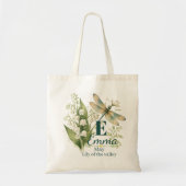 Maigeburtsblume Maiglöckchen-Monogramm Drago Tragetasche (Vorne)