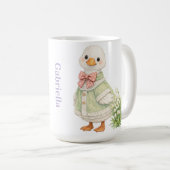 Maigeschickte Gans Maiglöckchen-Illustration Kaffeetasse (VorderseiteRechts)