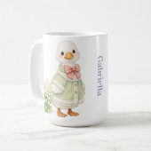 Maigeschickte Gans Maiglöckchen-Illustration Kaffeetasse (Vorderseite Links)
