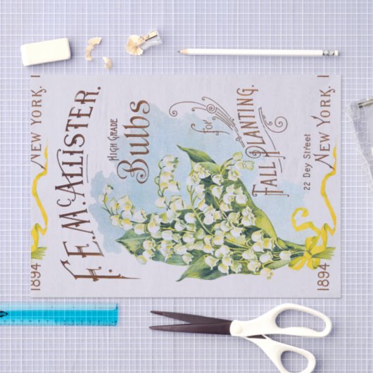 Maiglöckchen-Antiken-Druck-Seidenpapier Seidenpapier (Handwerk)