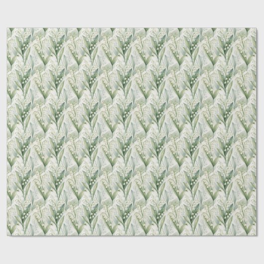 Maiglöckchen-Aquarell-Geschenkpapier Geschenkpapier (Flach)