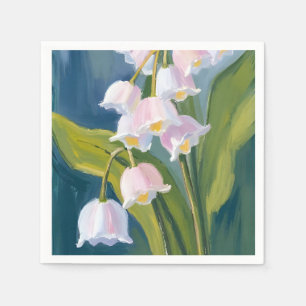 Maiglöckchen Aquarellblume Serviette