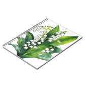 Maiglöckchen - Aquarellblumen Notizblock (Linke Seite)