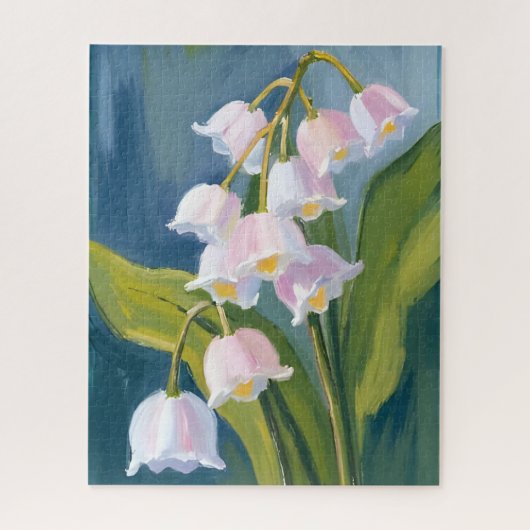 Maiglöckchen | Aquarellmalerei von Blumen Puzzle (Vertikal)