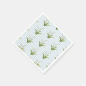 Maiglöckchen-Blumen-Dusche Blaue Streifen Serviette (Ecke)