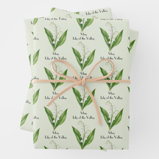 Maiglöckchen-Blumen Geschenkpapier Set (Beispiel)