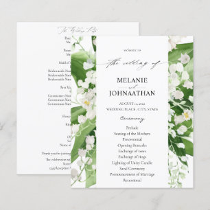 Maiglöckchen-Blumen-Hochzeitsprogramm im Budget