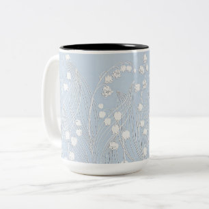 Maiglöckchen-Blumen-Tasse in dreidimensionaler Dar Zweifarbige Tasse