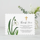 Maiglöckchen-Blumen-Trauerkreuz Danke Einladung (Stehend Vorderseite)