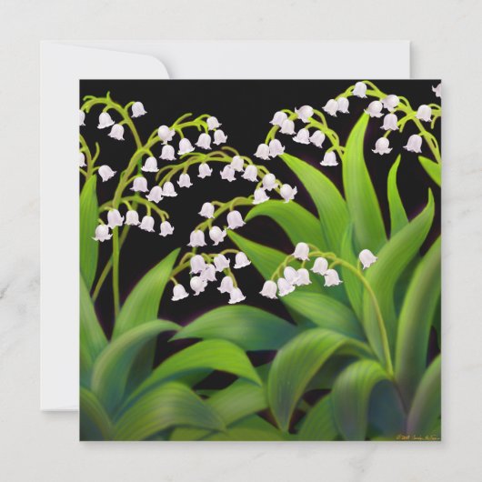 Maiglöckchen-Blumenhochzeits-Einladungen Einladung (Rückseite)