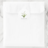 Maiglöckchen-Blumenmalerei Danke Runder Aufkleber (Tasche)