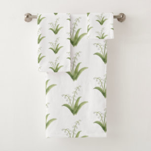 Maiglöckchen-Blumenmalerei-Muster Badhandtuch Set