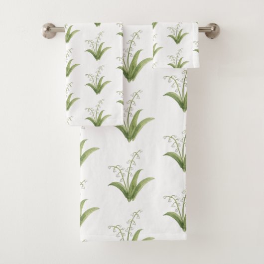 Maiglöckchen-Blumenmalerei-Muster Badhandtuch Set (Insitu)