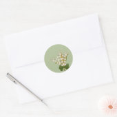 Maiglöckchen-Blumenstrauß Runder Aufkleber (Umschlag)